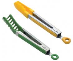Küchenzangen - Spaghettizange grün + Grillzange gelb