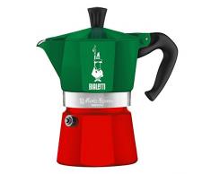 Bialetti 5322 Espressokocher Moka Express in Aluminium, Grün/Rot, 30 x 20 x 15 cm