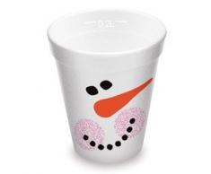 100 Stk. EPS Thermobecher Glühweinbecher StyroporbecherSCHNEEMANN 200 ml