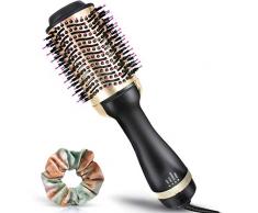 Haartrockner Warmluftbürste - 5 IN 1 Multifunktions Föhnbürste mit 3 Temperaturen & 2 Luftstromstufen - Salon Negativer Lonic Hair Dryer Volumizer, Heißluftkamm Lockenwickler für Alle Haartypen