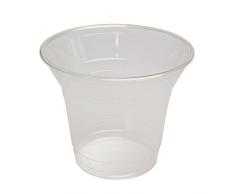 BIOZOYG Bio Einwegbecher Smoothie Becher I Slush Becher aus biologisch abbaubarem Kunststoff I Dessertbecher Cocktailbecher Wasserbecher Trinkbecher transparent 50 Stück 200 ml 8 oz