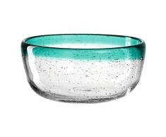 LEONARDO Burano Olivenschale, 6er Set, Antipastischale, Tappasschale, Schale, Schälchen, Glas, Laguna, Türkis, Ø 13 cm, 034747