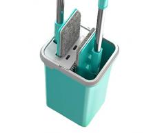 GHH Wischsystem Komfort Mopp Wischmop & Eimer Mit 2 Kammer System Und Auswring Mechanismus Für Alle Geliebten Böden