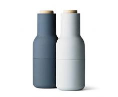 Menu - Bottle Salz- und Pfeffermühlen Set, klein, hellblau (Holzdeckel)
