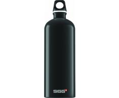 SIGG Traveller Black,Trinkflasche, 1 L, BPA Frei, Aluminium, Schwarz