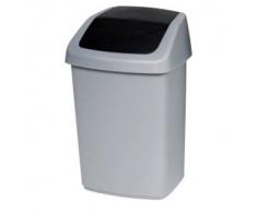 CURVER Abfallbehälter, Schwarz/Hellgrau, 10L