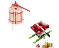 HENGMEI 18L Obstpresse Fruchtpresse Saftpresse Weinpresse Maischepresse + 7L Obstmühle Obstzerkleinerer