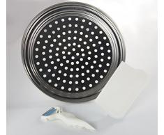 Börner Dünst- und Spätzlesieb aus Edelstahl mit Teigschaber und 6 in 1 Schäler