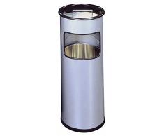 Durable 333023 Papierkorb Metall mit Ascher rund, silber