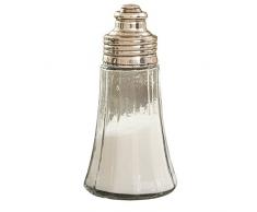 Loberon Zuckerstreuer Pavel, Glas/Messing, H/Ø ca. 17/6 cm, klar/silber