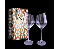 Gracefulhat Rotweingläser 550 ml, 2er Set Rotweinkelch & Weingläser,Bleifreies Kristallglas Abschrägung Mund Weißweingläser,das perfekte Schenk zum Hochzeit,Jubiläum,Weihnachten und Jeder Anlass