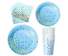 thematys Party Deko Geschirr in 5 verschiedenen Designs - 50 Teile Becher, Teller und Servietten (Style 4)