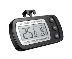 ORIA Digital Kühlschrank Thermometer Wasserdicht Gefrierschrank Thermometer mit Haken Leicht zu LCD-Display lesen, Max/Min Funktion Perfekt für Wohnhaus, Restaurants, Cafes, Eisschrank, Kühl, etc.