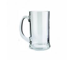 Borgonovo 12003820 Icon Bierseidel, Bierkrug, Bierglas, 660ml, mit Füllstrich bei 0.5l, Glas, transparent,6 Stück