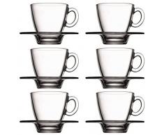 12tlg. Set Espressotassen mit Unterteller Aqua