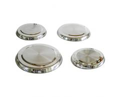 HI Herdabdeckplatten 4 teilig - Kochfeld Abdeckung zum Schutz, 4er Herdabdeckplatte Edelstahl, nützliche Abdeckung für Herd, hitzebeständige Herdschutzplatte