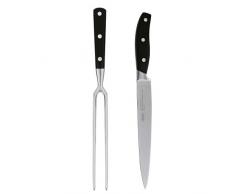 Rösle Tranchierbesteck, Edelstahl, schwarz, 2-teilig, 2-Einheiten