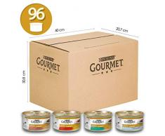 GOURMET GOLD Kasserolle Ocean für die Katze mit Rind und Huhn, Ente und Truthahn, Kaninchen und Leber, Fisch, 12 er pack (12 x 8 x 85g )