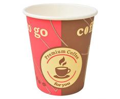 vidaXL 1000x Einweg-Kaffeebecher 240 ml 8 oz Pappbecher Coffee to go Becher, Papier