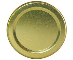 HAUSWIRT 32 Stück X 135ml Einmachgläser • Einkochgläser mit Schraubdeckel to 53 mm Gold • 16, 32, 64, 92 Stück • Große Auswahl Verschiedene Größen und Farben