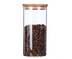 KKC Vorratsdose Glas Luftdicht, Glasbehälter mit Deckel,Kaffeedose Luftdicht Glas 500g, Vorratsdose für Kaffee,Kaffeebohnen,Müsli,Lebensmittel Aufbewahrung,Vorratsglas 1450 ML