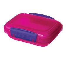 Sistema Lunch Frischhaltedosen mit kontrastierendem Clips, grün/pink/blau, 200 ml, 3 Stück