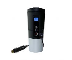 Puncia 12 V Auto Auto Smart Travel Elektrisches Regal Heizung Kaffeetasse Tasse und Teewärmer Tasse mit Temp Control und Display (schwarz)