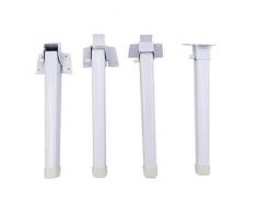 LXS 4Pcs, Faltbare Tischbeine, kleine Folding Home DIY Tischbeine, Bett Schreibtisch Füße, Frühstück Bett Tablett oder Outdoor Mini Camping Tisch Füße Zubehör