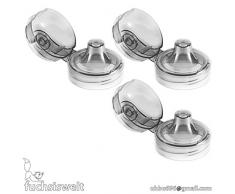 Trinkflasche 3 x 0,5 L Wasserflasche Tritan BPA frei + 3 x Trinkdeckel Flip Top