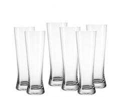 Leonardo Bionda Bar Weizenbierglas, 6-er Set, 500 ml, spülmaschinenfest, Teqton-Kristallglas, 049496