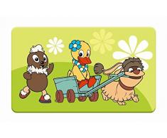 Trötsch Pittiplatsch Schnatterinchen Moppi Frühstücksbrettchen grün: aus Melamin (Unser Sandmännchen)