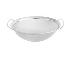 UPKOCH Edelstahl Küchensieb Nudelsieb mit Griff Mikroperforiertes Abtropfsieb Erstklassiges Sieb für Küche Nudel Gemüse Obst Reis Silber (20cm)