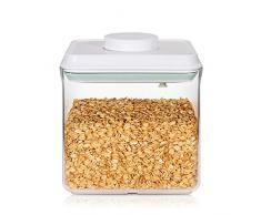 SKY LIGHT Behälter Vorratsdose mit Deckel POP 1700ml Vakuum Stapelbar Frischhaltedosen Aufbewahrungsdose Luftdicht aus Lebensmittelqualität Polyäthylen Müslidosen BPA frei