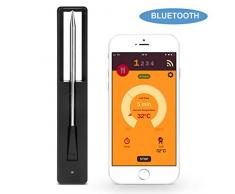 WYING Kabellos Küche Fleischthermometer Intelligentes Bluetooth Grillzubehör Thermometer für Ofengrill Unterstützt Android 8.0 und iOS