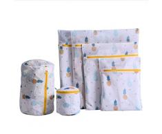 QIMMU Wäschenetze Wäschebeutel Wäschesack für die Waschmaschine Haltbarer Netz-Wäschebeutel mit Reißverschluss für Feinwäsche Unterwäsche Feines und Socken(6er Set)