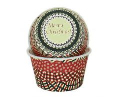 Beiersi Cupcake Förmchen Papier,50 St Muffin Förmchen Papier Weihnachten Papierkuchen Liner Muffin Cupcake Förmchen Backen Tassen Cupcake Wrappers Hochzeit Party Dekor (Stil 9)