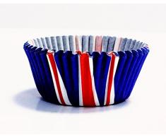 PME Backförmchen für Cupcakes aus rot-weiß-blauem Papier, Standardgröße, 60er Pack, Kunststoff, Mehrfarbig, 4.5 x 4.5 x 2 cm, 60-Einheiten