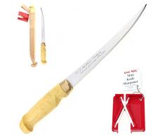 Marttiini Classic 31cm Filetiermesser, Klinge 19cm + LANSKY Crock Stick Messerschärfer/Filleting Knife & Sharpener Combo