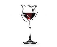 Pazalor Weißweingläser aus Rotweingläser | Weißweinglas, Weingläser mit langem Stiel, Kreative Rosenform, Elegante und Schlichte Weißweinkelche für zu Hause, Party, Geschenkidee (1 Stück)
