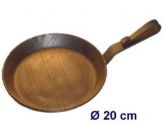 Eisenpfanne Servierpfanne gebogener Griff Ø 20 cm