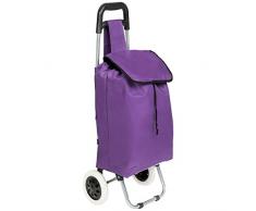 TecTake Einkaufstrolley Einkaufsroller klappbar - Diverse Farben - (Lila | Nr. 401269)