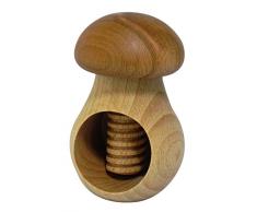 Nussknacker aus natürlichem Buchenholz, sehr massiv, Pilz, Weihnachtsgeschenk, Hellbraun