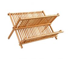 Geschirr-Abtropfgitter aus Bambus - mit Platz für bis zu 34 Teller