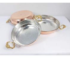 3er SET Original Sahan Omlet Tava Kupfer Pfanne Kupferpfanne Yumurta Tavasi Sahanda Outdoor Camping Geschirr Survival Camper Pfanne Bratpfanne