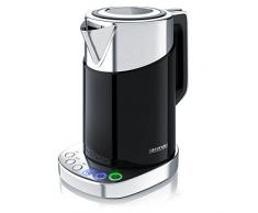 Arendo - Turbo Edelstahl Wasserkocher mit Temperatureinstellung 3000 Watt - Digitale Basisstation - 4 wählbare Temperaturstufen inkl. Warmhaltefunktion - 3000W Schnellkoch Teekocher