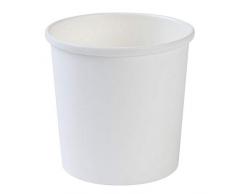 BIOZOYG Bio Einweg-Becher Speisebecher Papp-Becher to Go weiß I Kompostierbare Becher mit PLA Innenbeschichtung Suppen-Becher to Go Einweg Eisbecher Pappe I 25 stabile Karton-Becher 300 ml rund