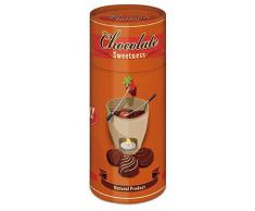 Culinaire koker chocolade: koker met receptenwaaier en chocolade fondueset