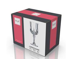 CreaTable, 14440, Serie Longchamp ECLAT, 6-er Set Rotweinkelch 25 cl