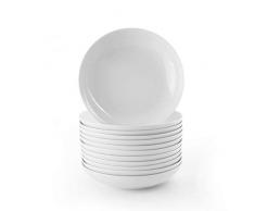 Holst Porzellan MA 121 FA2 Vorteilspack 12er Set Suppenteller 0,70 l, Porzellan