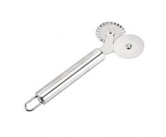 LIOOBO Teigschneider Pizzaschneider Edelstahl Teigrad Pizzaroller Teigrädchen Kuchenteiler für Pasta Pizza Backen Gebäck